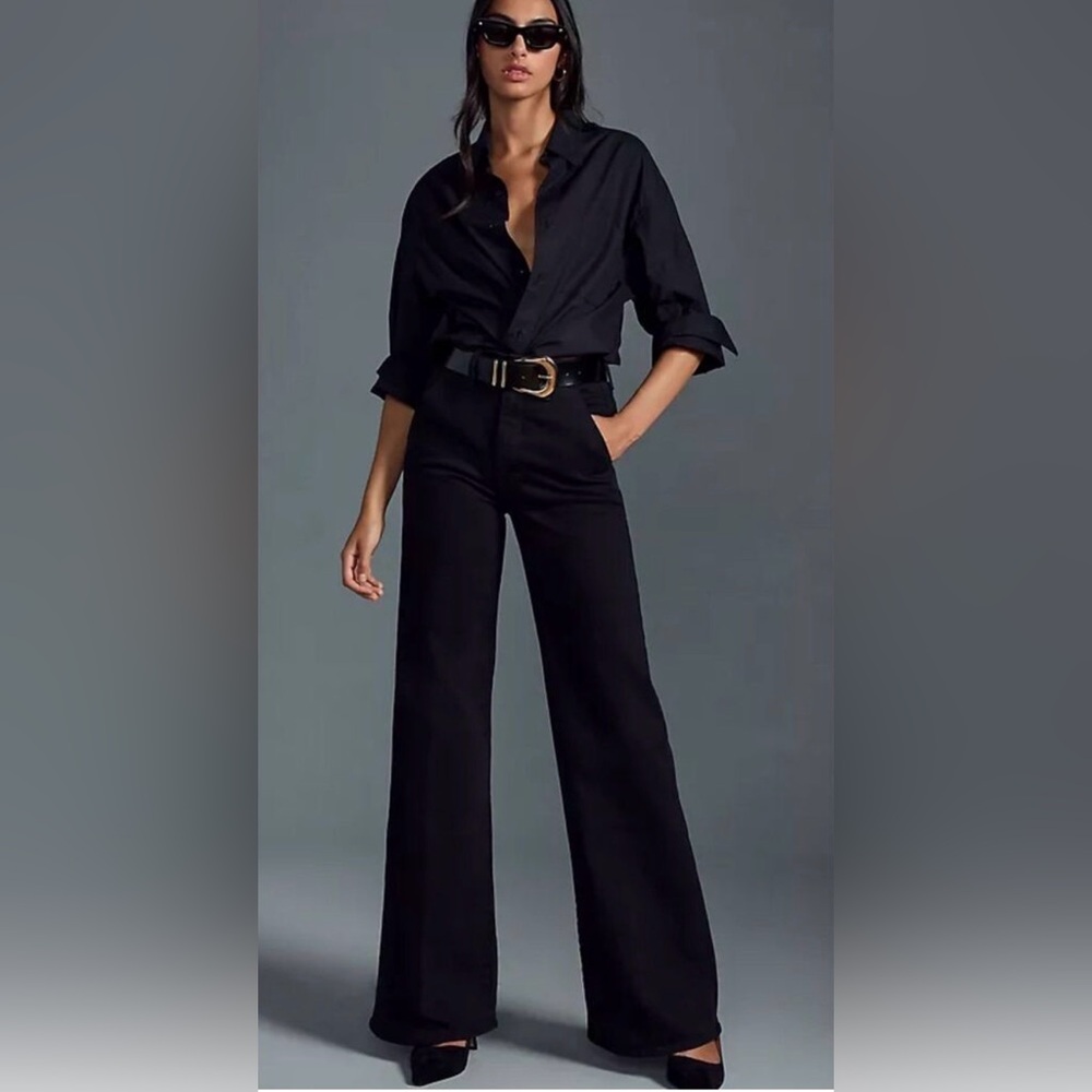 MOTHER Black Roller Jeans